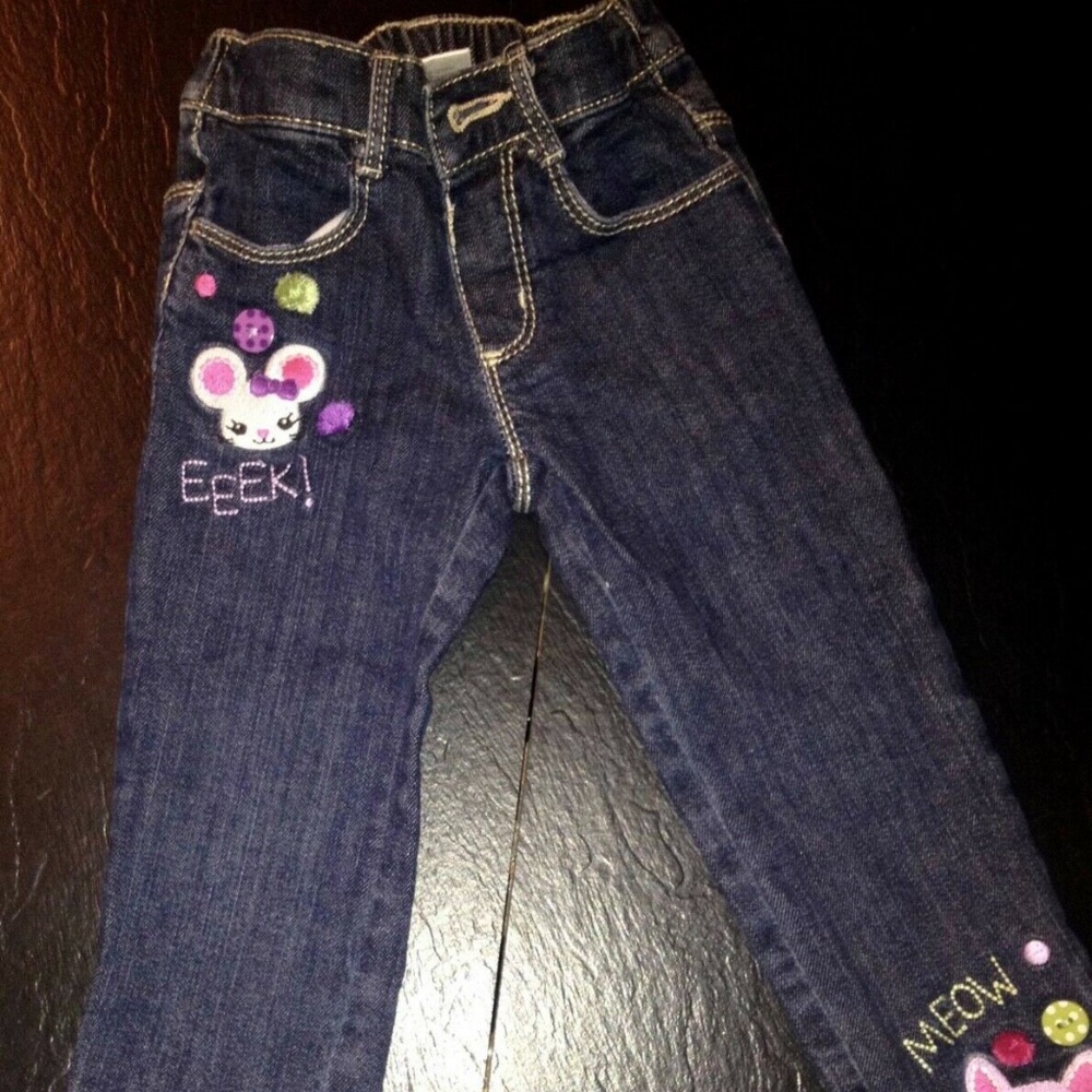 Gymboree Cat Mouse Character Blue Jeans